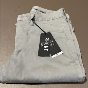 RHONE Light Gray Everyday Twill Five-Pocket Pants with Tag